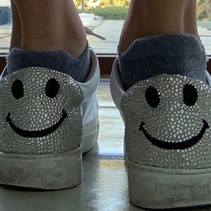 Crystal Smiley Face Sneakers